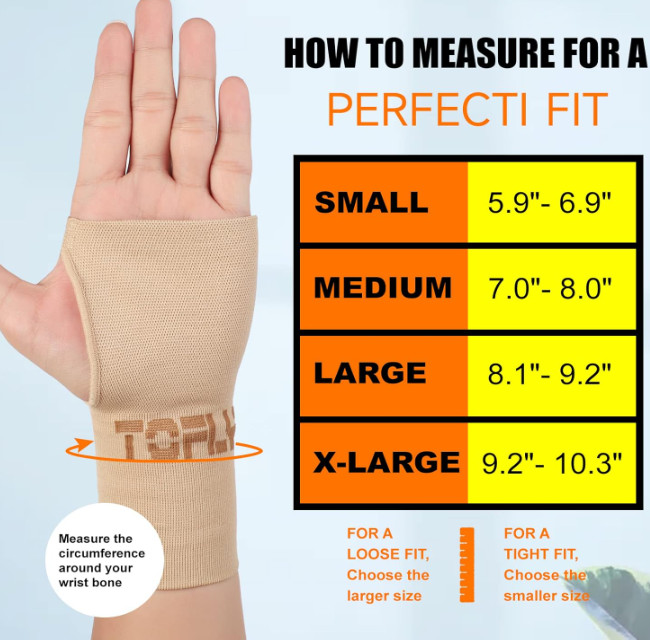 Tofly – Wrist Support Sleeves Joint Pain Tendonitis Compression Sprain Relief XL