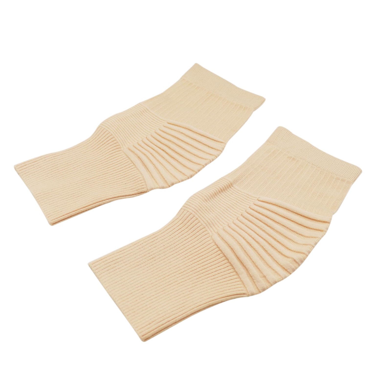 Caviotess 1 Pair Cotton Knee Compression Large, Ribbed Nude (length 11.8”)