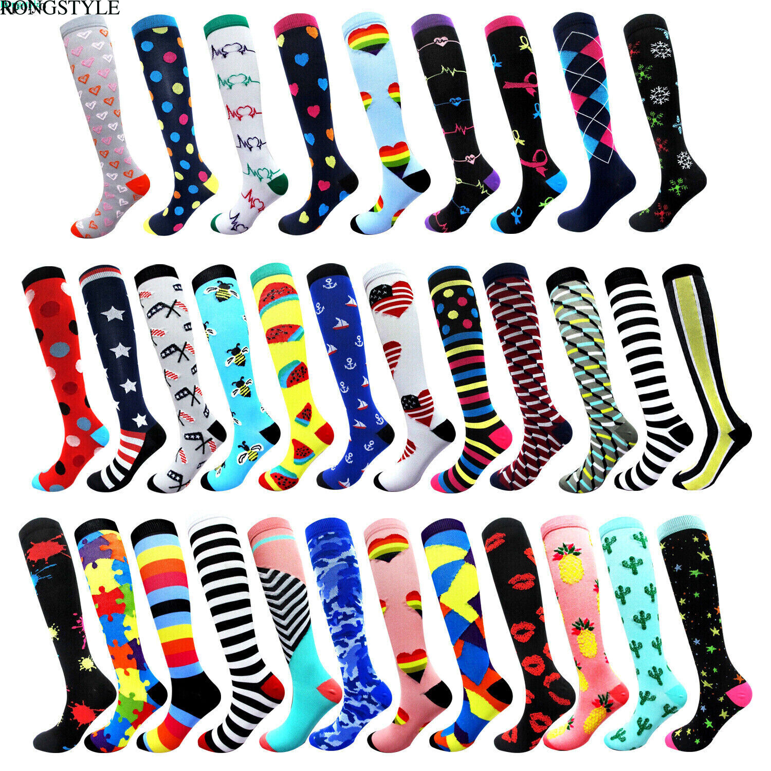 Compression Socks Stockings Womens Mens Knee High Medical 20-30 mmHG S/M-X/XL