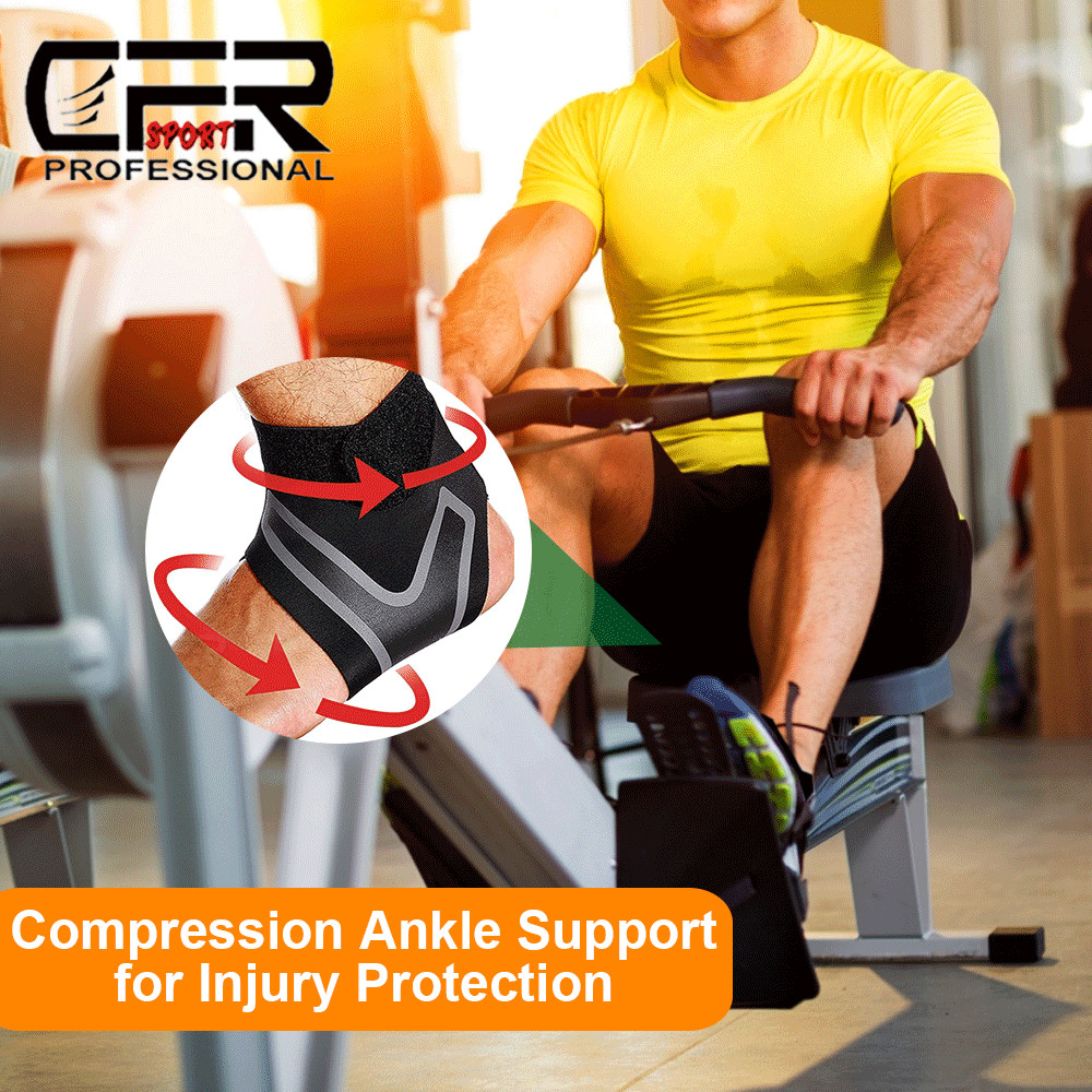 Pair Ankle Brace Achilles Tendon Support Arch Foot Wrap Sleeves Adjustable Strap