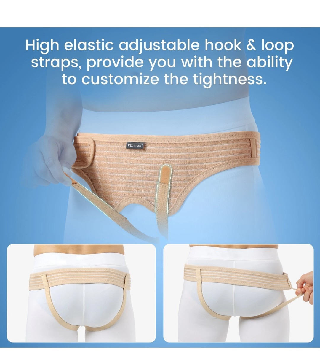 Velpeau Inguinal Hernia Support Belt Double Groin Hernia Pain Relief Truss Brace