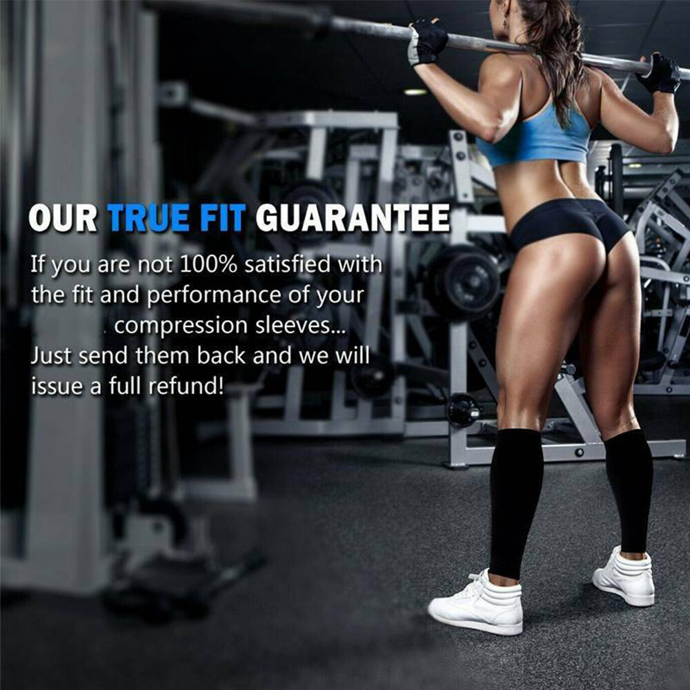 Calf Sleeve Leg Support Brace Compression Socks Stockings Varicose Shin Splint