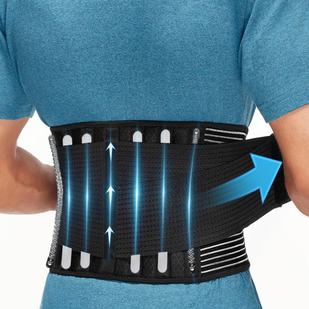 Glofit Back Brace Lower Back Pain Relief Lifting Back Support Belt MEDIUM NEW