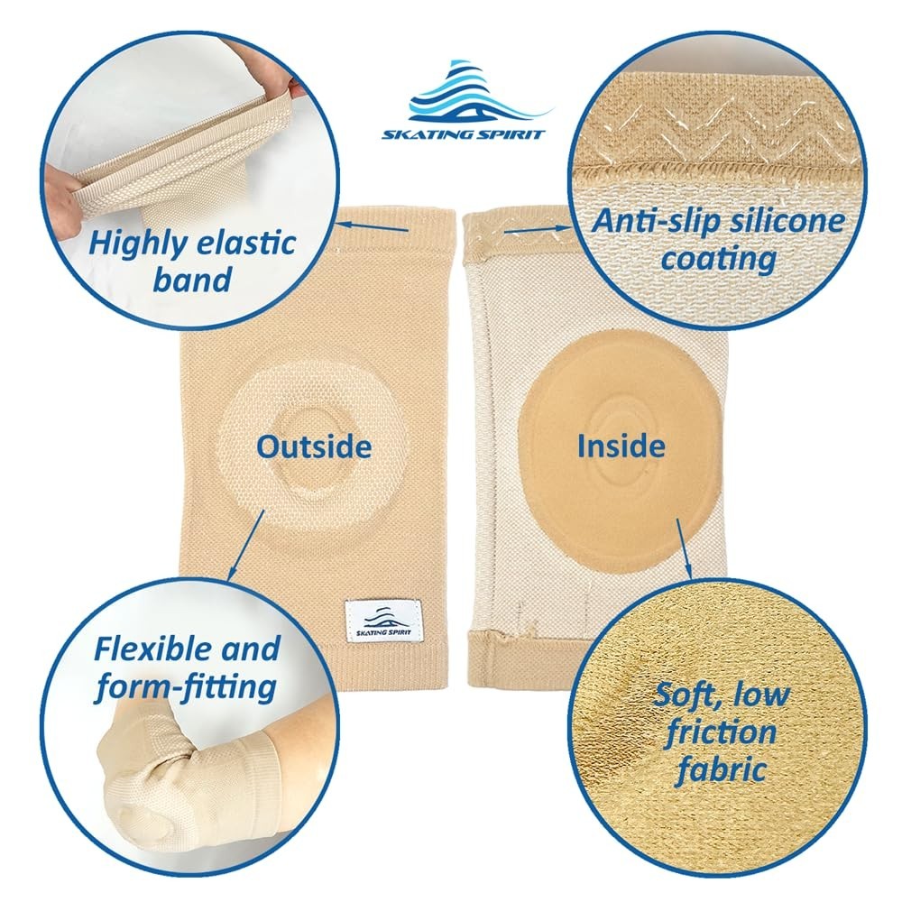 Gel Elbow Pads 1 Pair – Cushion and Protect Elbow Joint for Dancing Figure Sk…