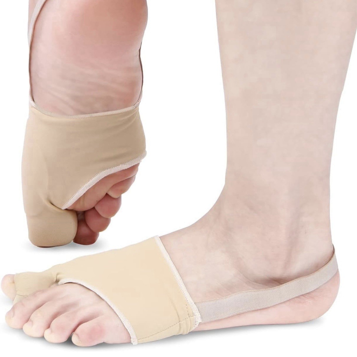 4 Pcs Bunion Corrector & Adjustable Toe Spacer with Heel Side Straps – Men/Women