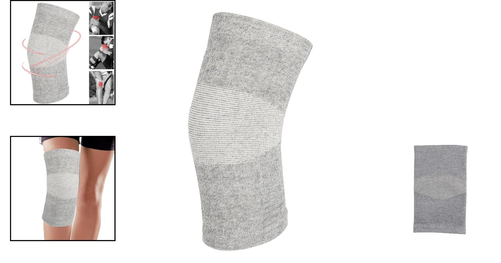 Bamboo Charcoal Compression Knee Sleeve – One Size for Sports & Arthritis Relief