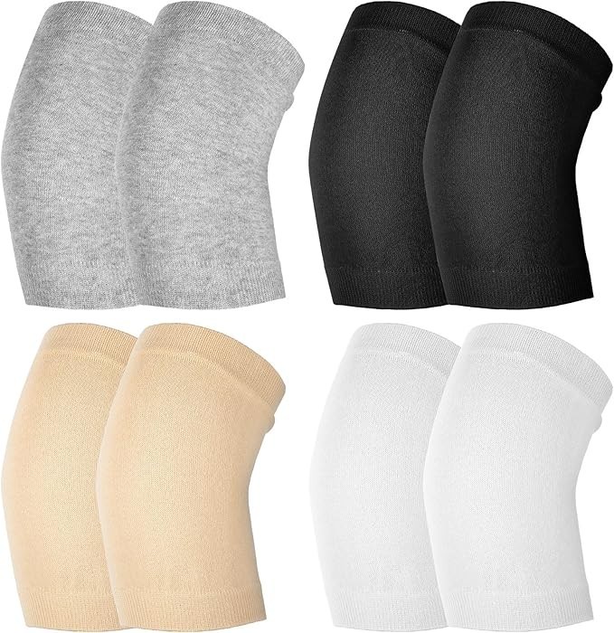 4 Pairs Knee Warmers for Women Men Knee Braces Liner Sleeve Supports Knee Com…