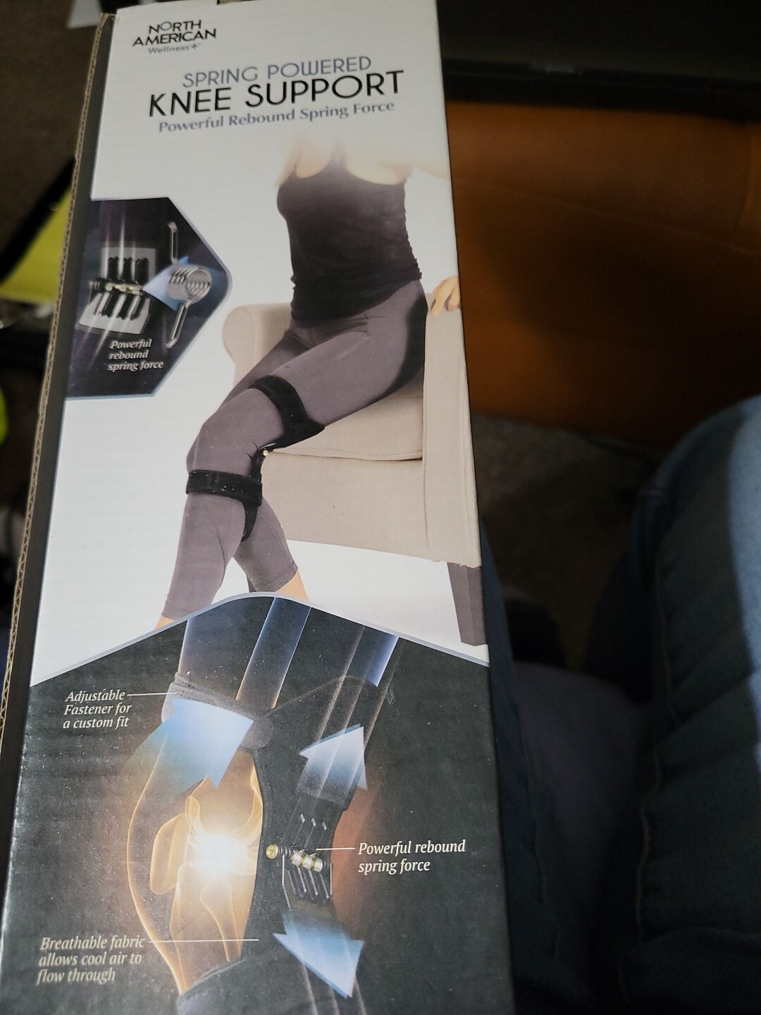 North American Wellness + Spring Powered Knee Support Braces JB8431