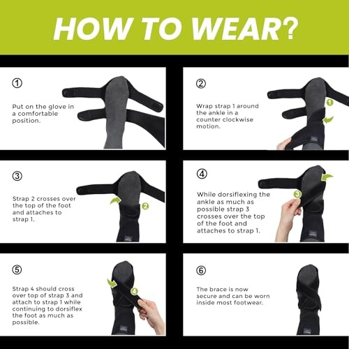 Bukihome Adjustable AFO Foot Drop Brace Ankle Support Pair Left and Right