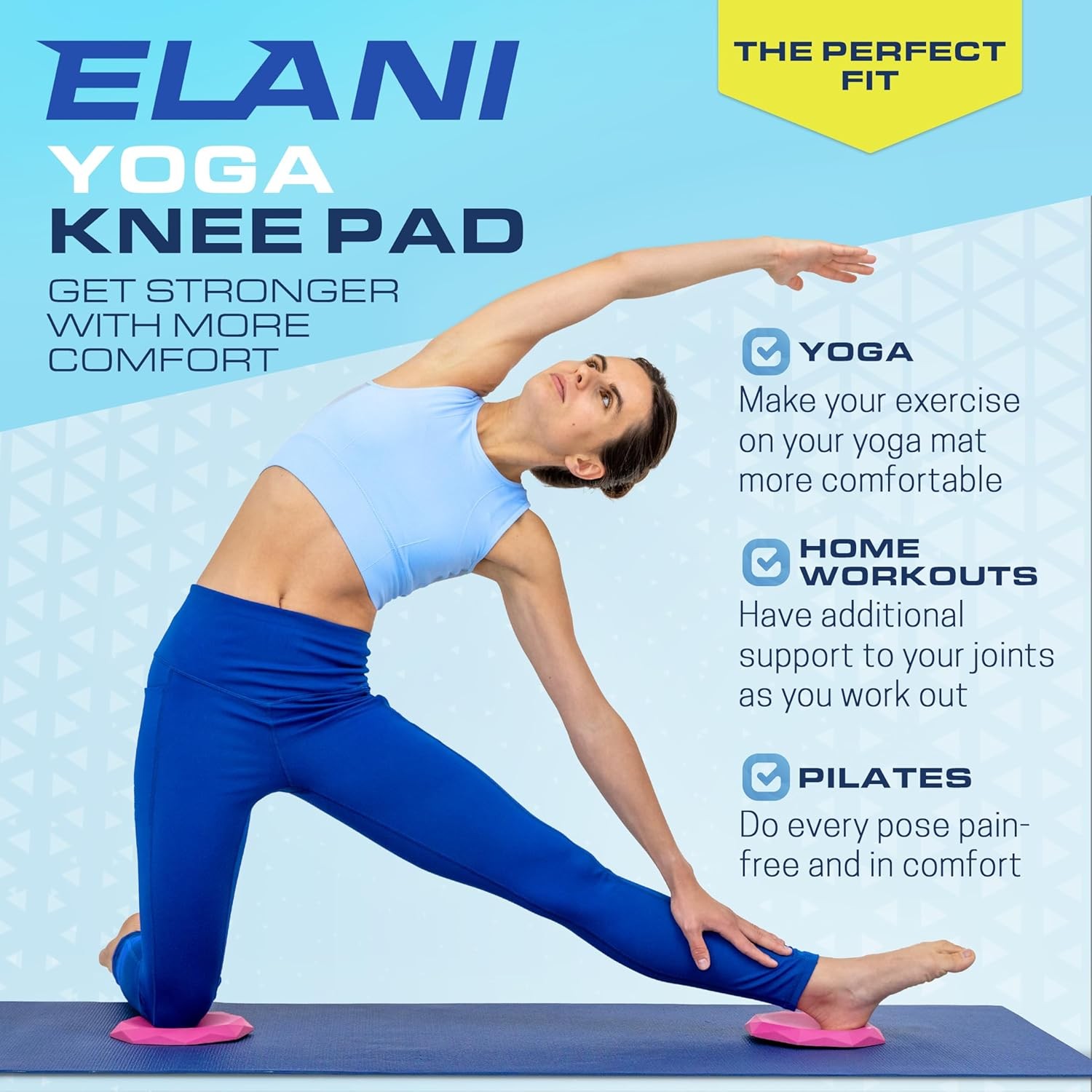 Extra Thick Knee Pad Cushions for Pilates – 2 Pack, Comfortable Support