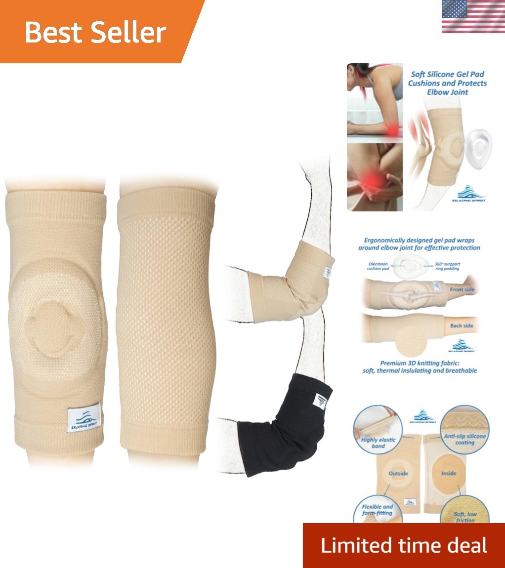 Gel Elbow Pads 1 Pair – Cushion and Protect Elbow Joint for Dancing Figure Sk…
