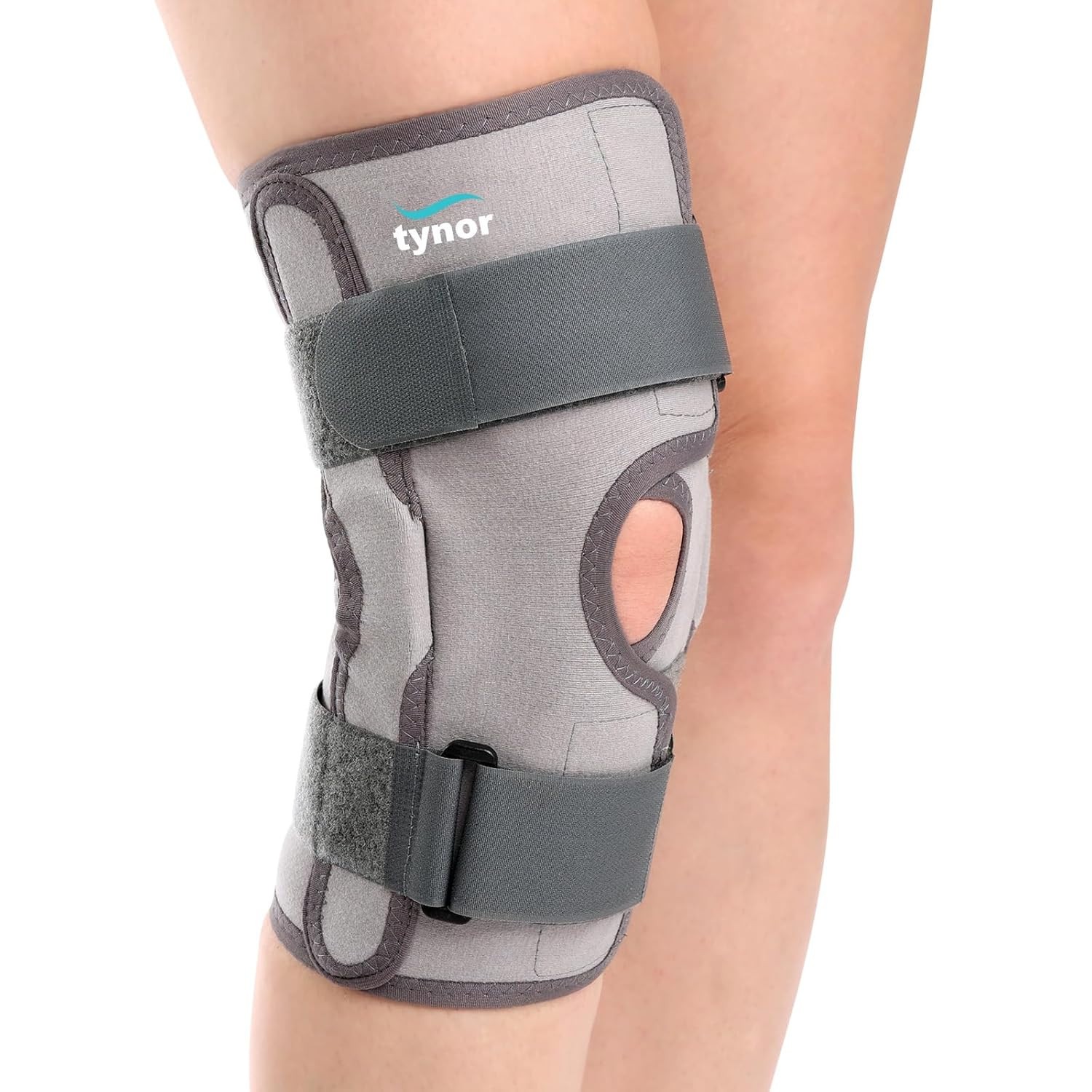 Tynor Functional Knee Support For Compression Hinged & Strapping (Gray) With FS
