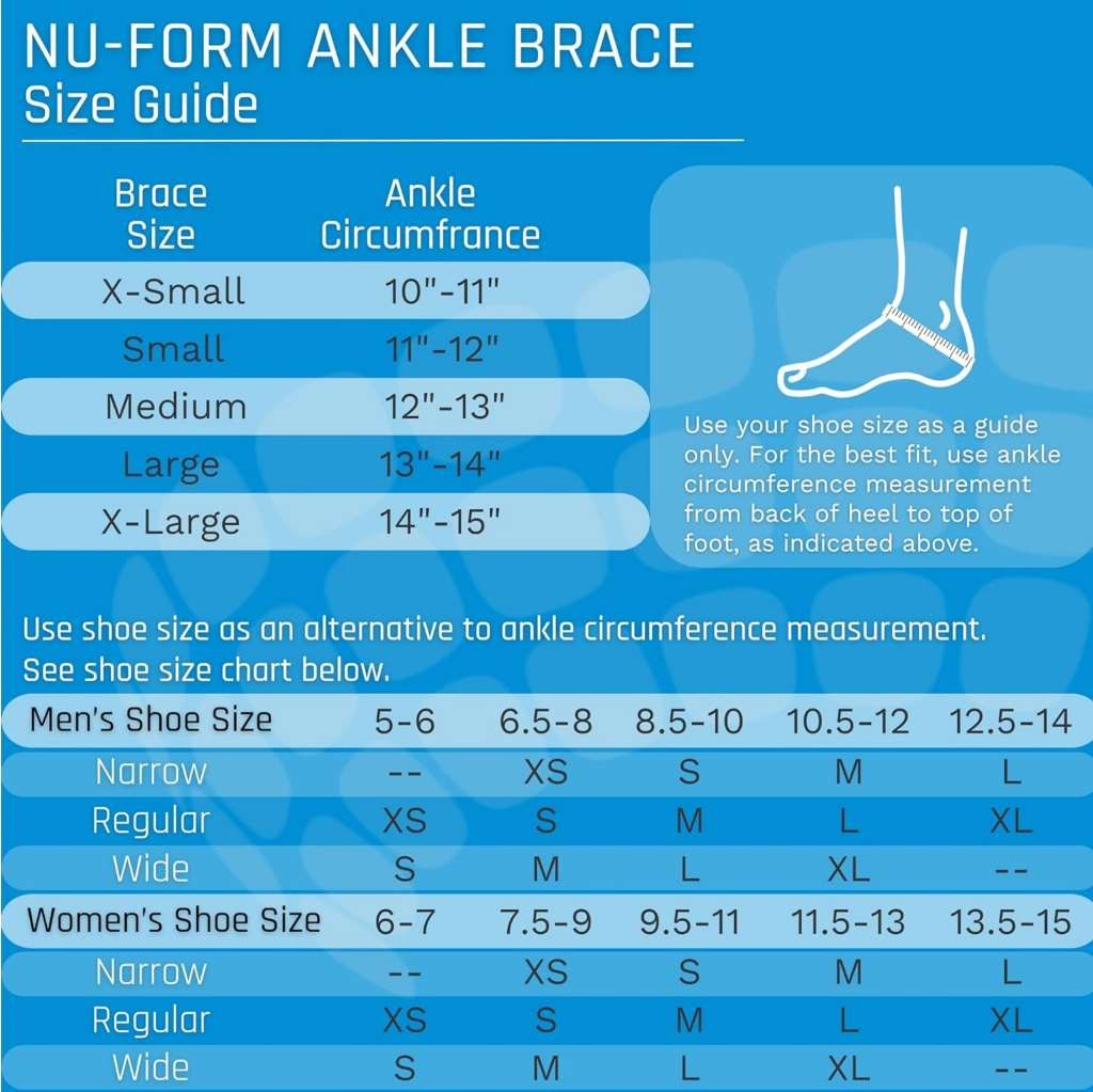 Ovation Medical Nu-Form Ankle Brace with Figure-8 Straps (Black) X-Small
