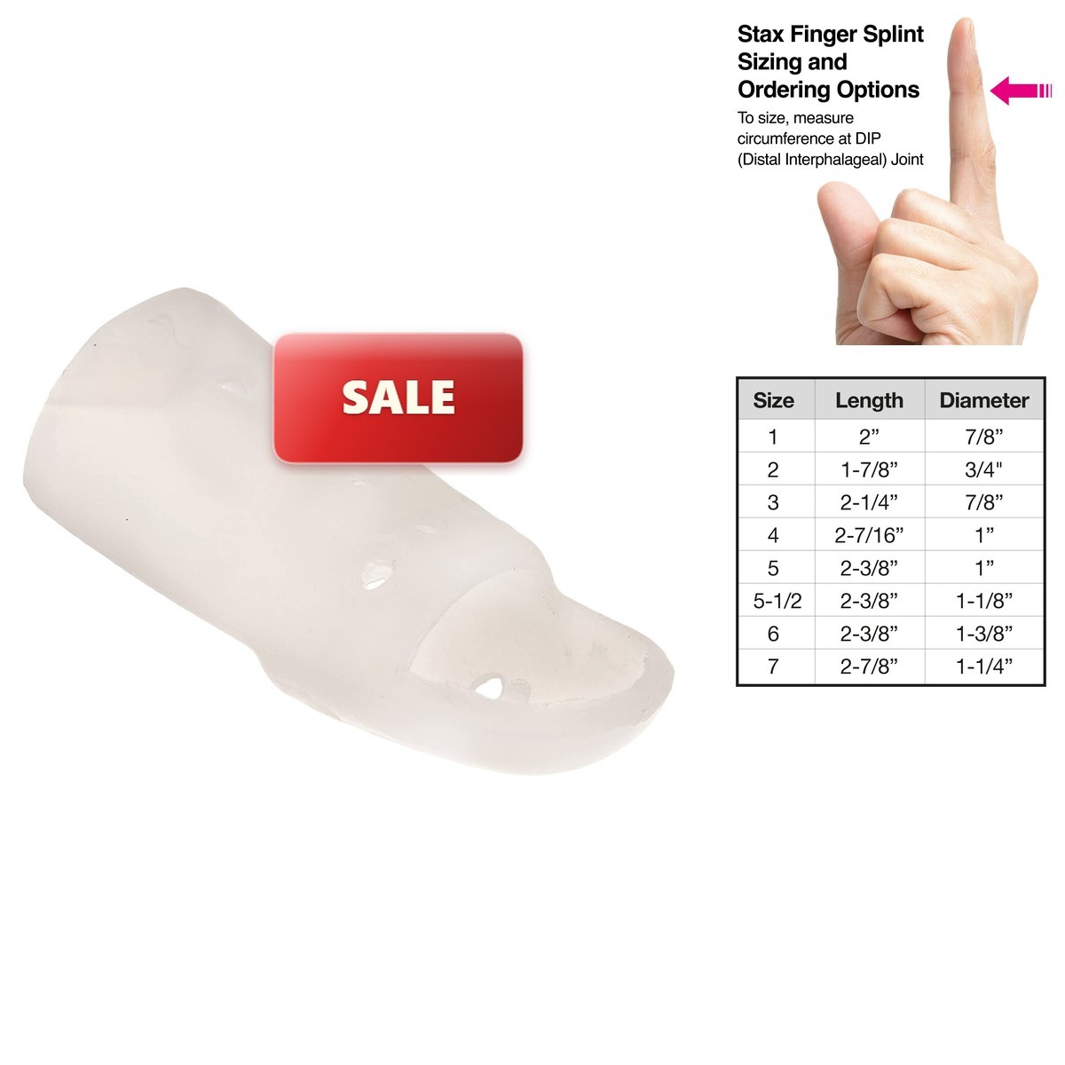 Rolyan Stax Finger Splint Size 3 60208