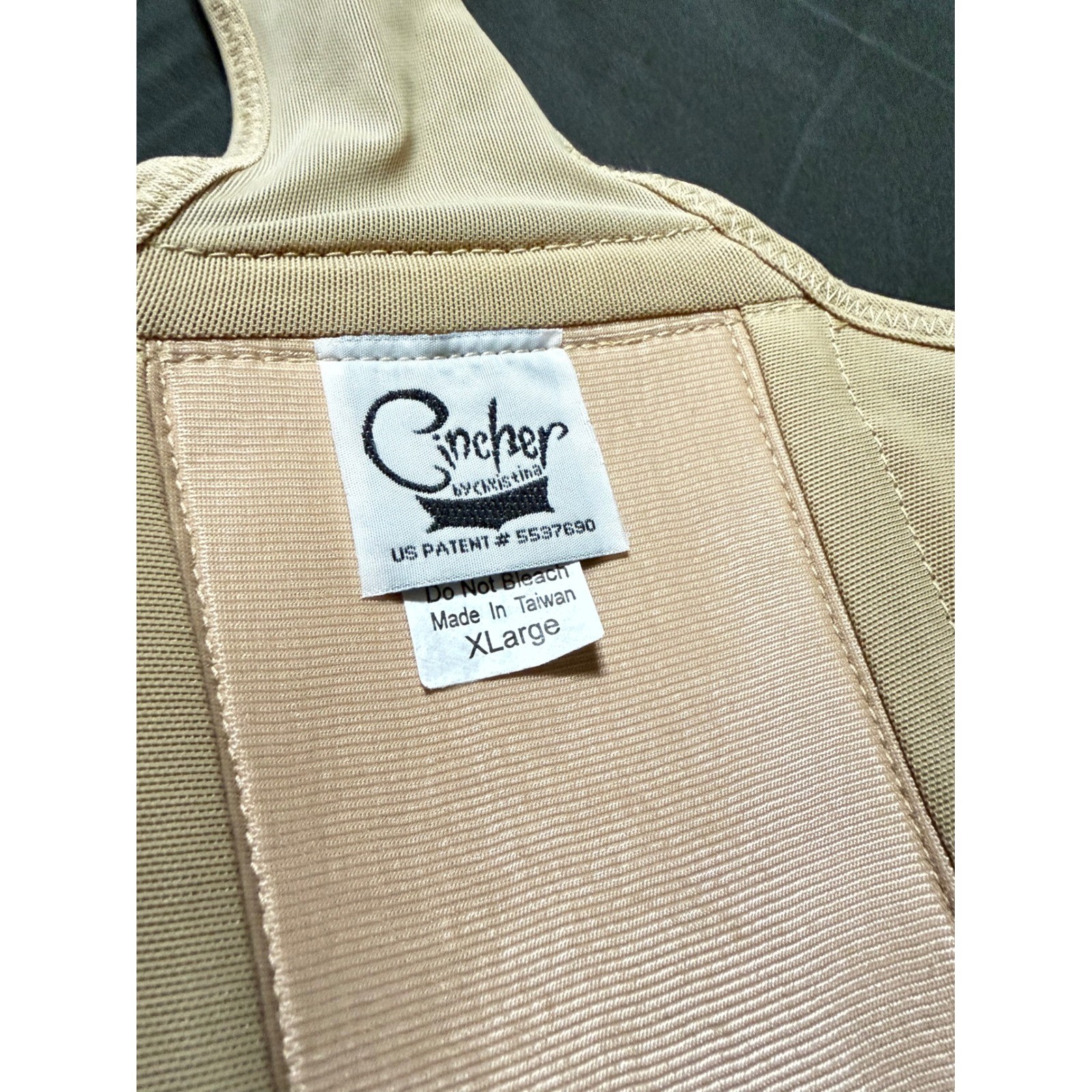 Cincher Waist Trainer Compression Vest XL Beige Posture Support Shapewear