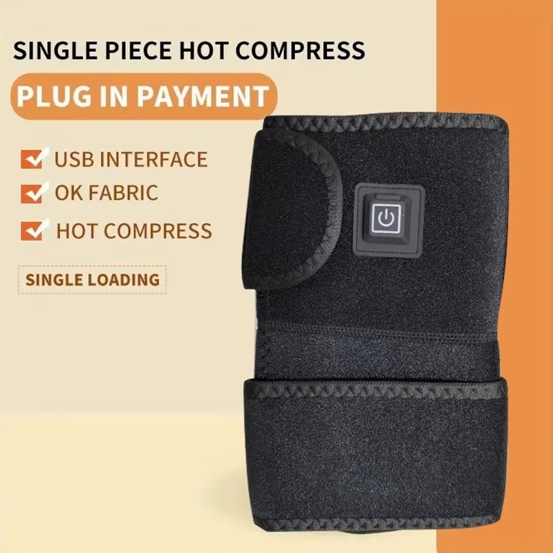 USB Electric Heated Knee Pad Adjustable Warming Support Brace Wrap