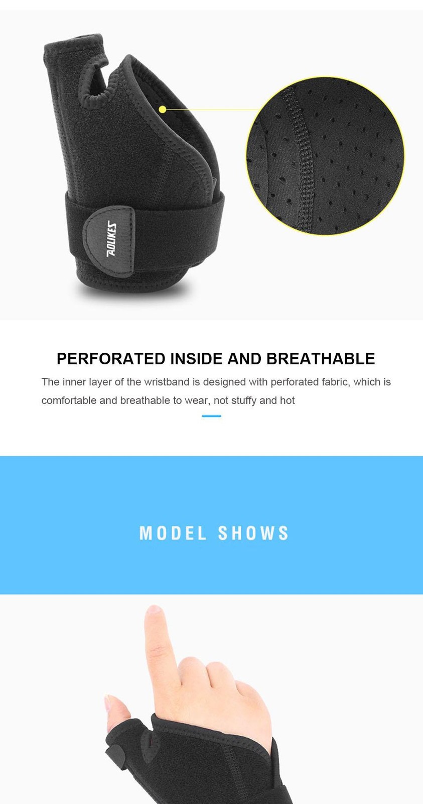 Aolikes 1pcs Wrist Brace Support Sprain Forearm Splint Band Strap Wristband Wris