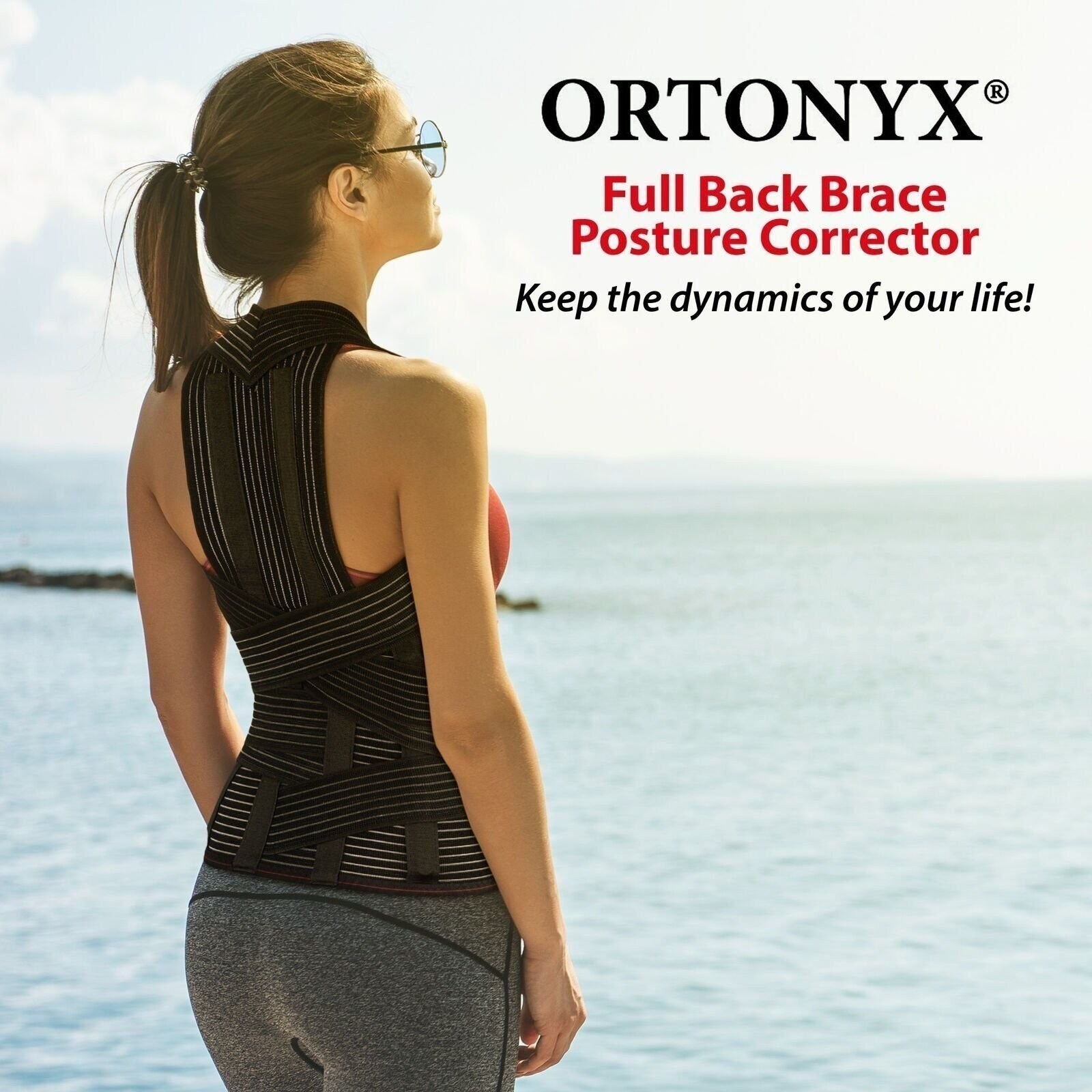 Full Back Support Brace with Removable Dorso-lumbar Pad – Back Pain Relief