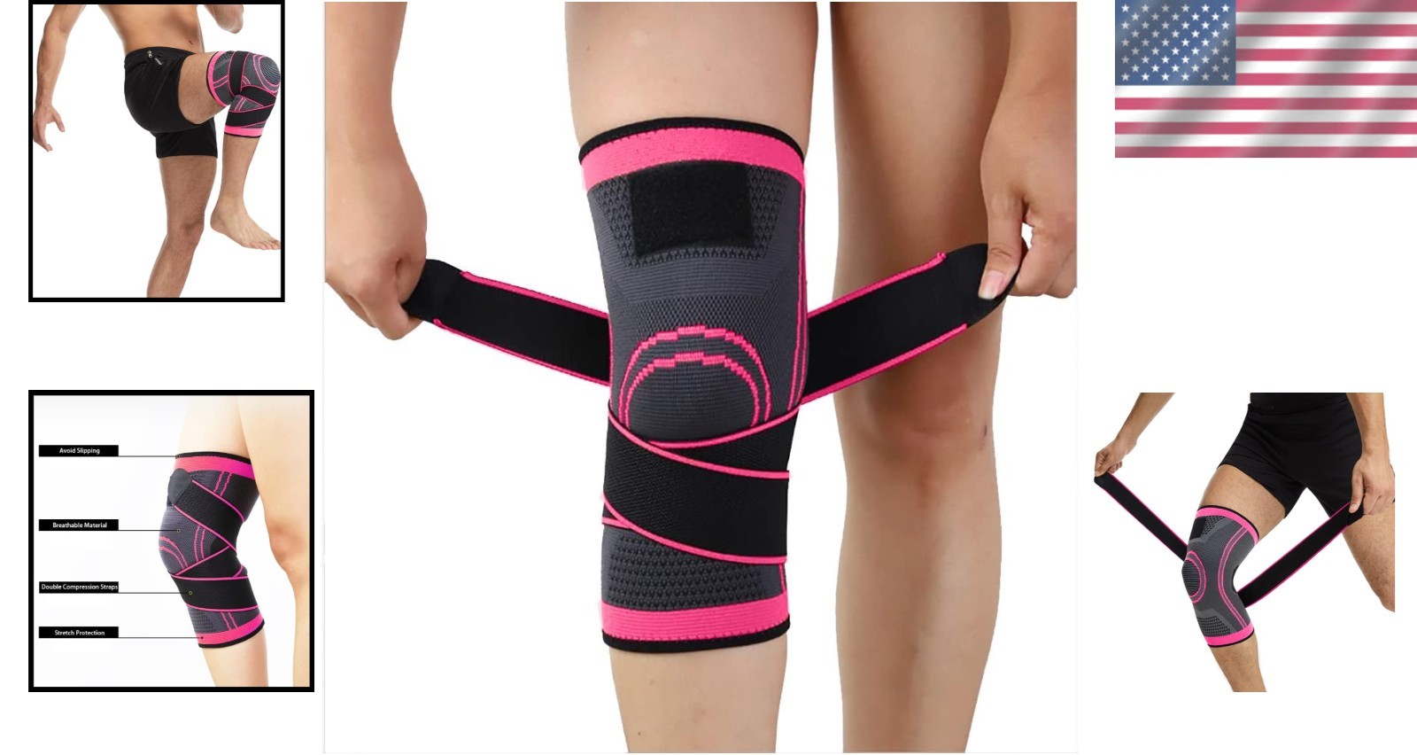 3D Knitted Compression Knee Brace for Ultimate Support During Sports Activities