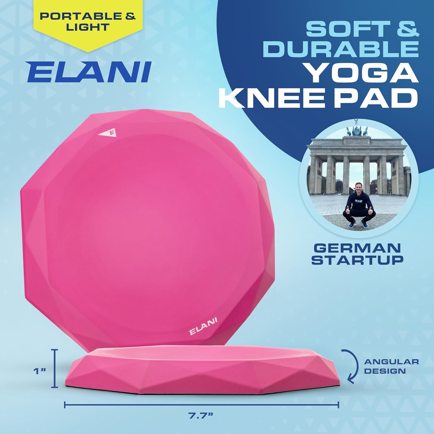 Extra Thick Knee Pad Cushions for Pilates – 2 Pack, Comfortable Support
