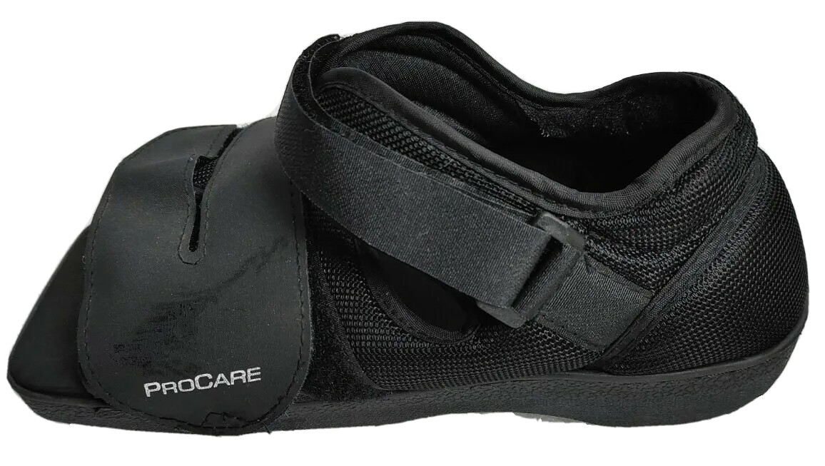 ProCare Squared Toe Post Operation Shoe Black Size Medium