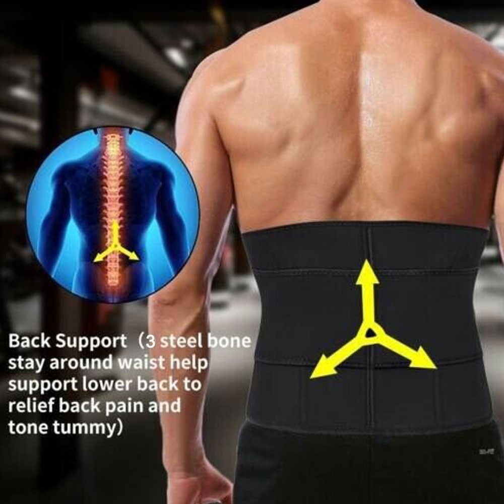Men Women Waist Trimme Trainer Belt Sweat Wrap Tummy Control Stomach Fat Burner
