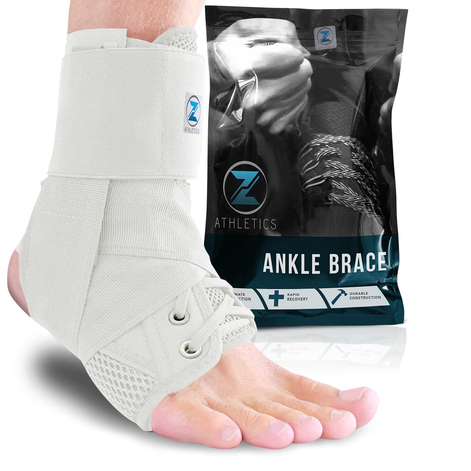 Lace up Adjustable Ankle Brace Support– for Running, Basketball, Injury Recovery