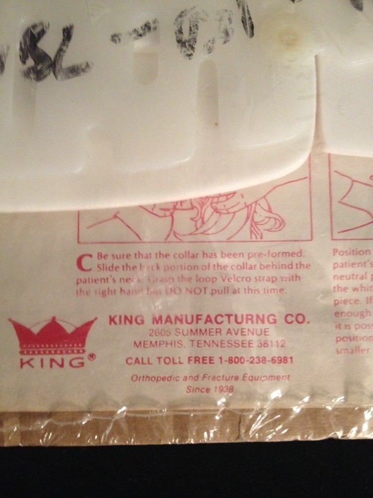 NEW KING Universal Size Cervical Support Collar NSN 6515-01-150-7842