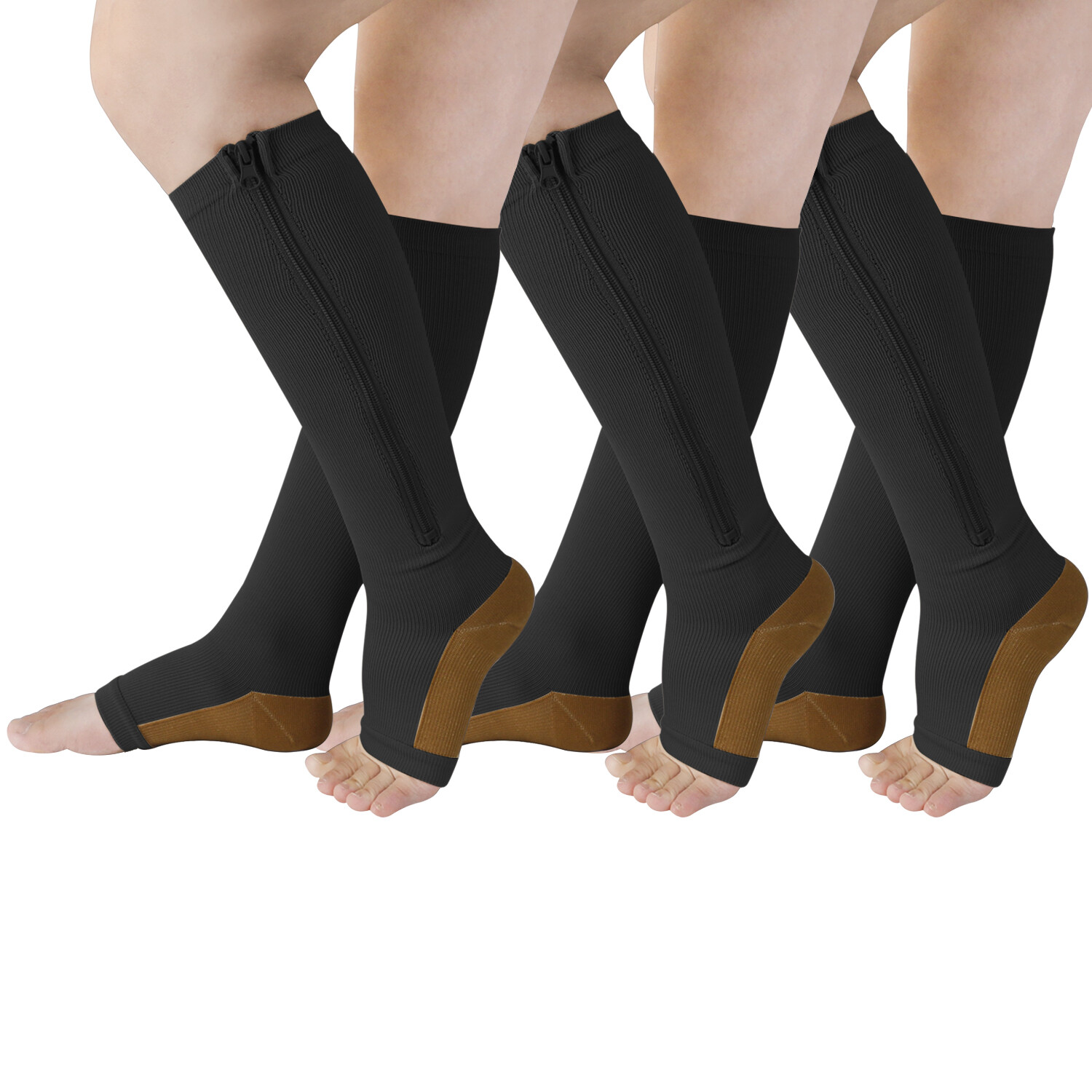 Medical Compression Socks 20-30 mmHg Nurses Knee High Stockings Varicose Veins