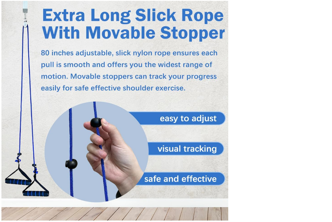 Shoulder Pulley for Physical Therapy Over Door Shoulder Rehab Exercise System fo