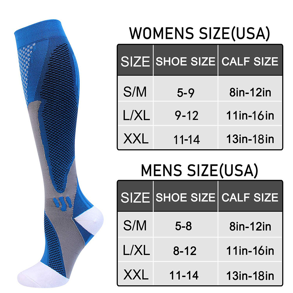 Graduated Compression Socks for Women & Men – Airplane DVT Flight Socks – Travel