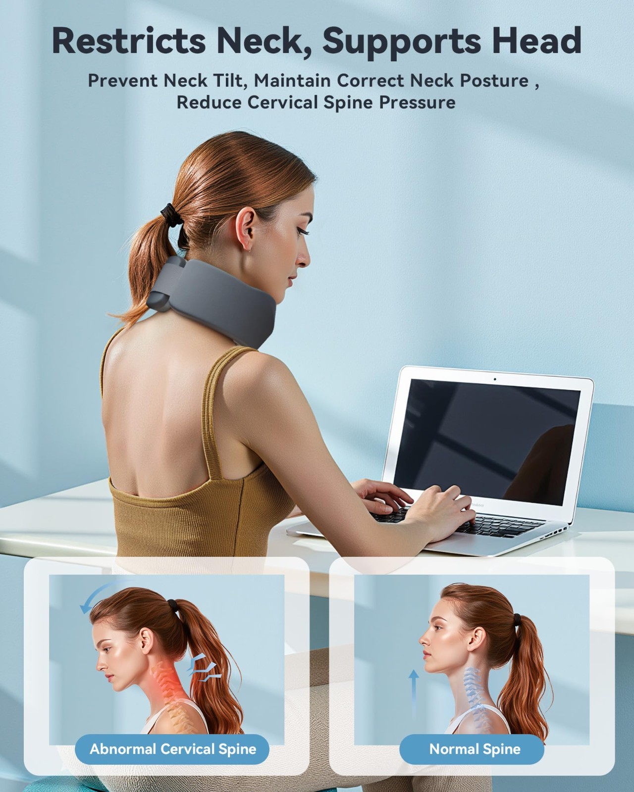 Neck Brace for Sleeping | Soft Cervical Collar for Neck Pain Relief & Support –