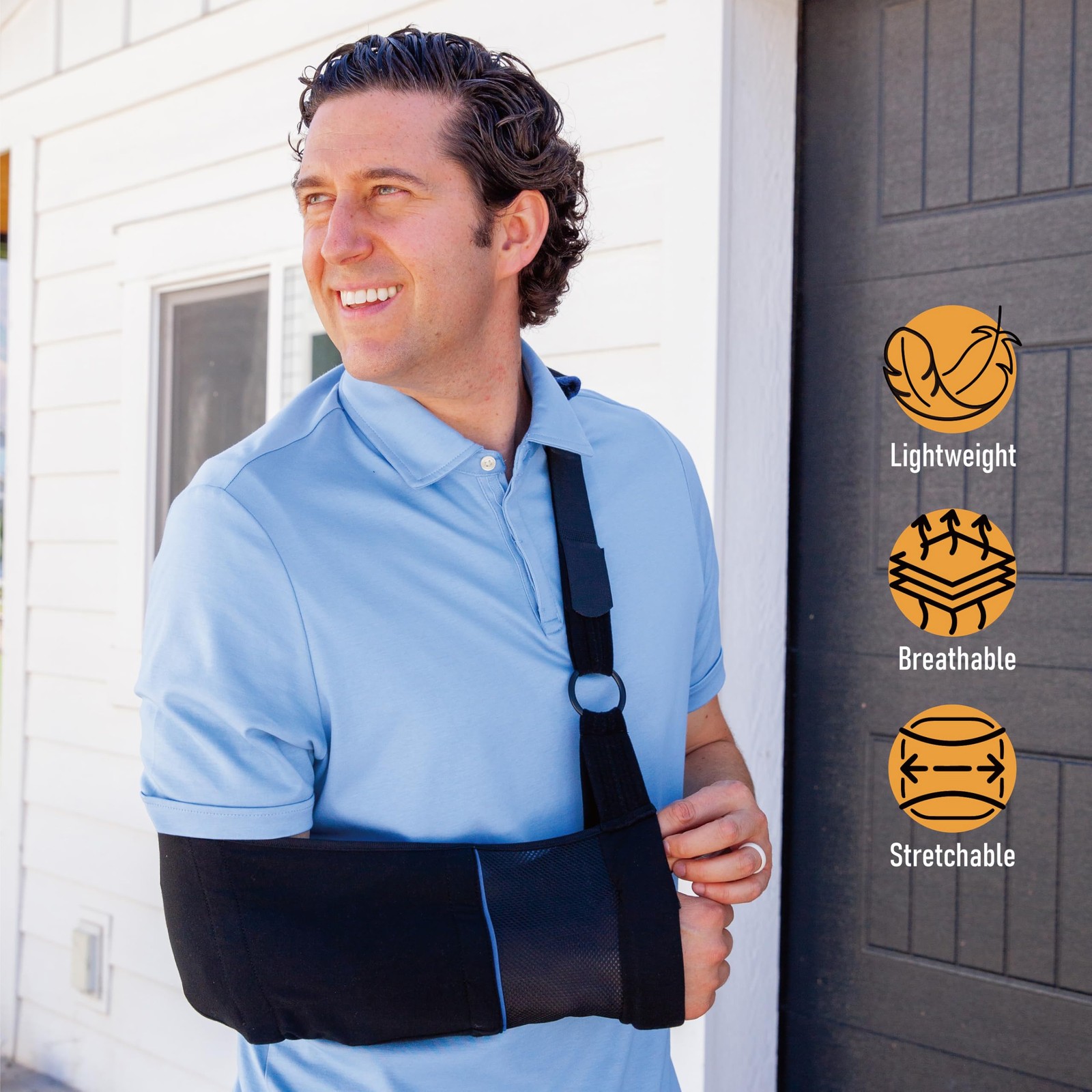 Arm Sling – Lightweight & Breathable Sling with Adjustable Shoulder Strap for…