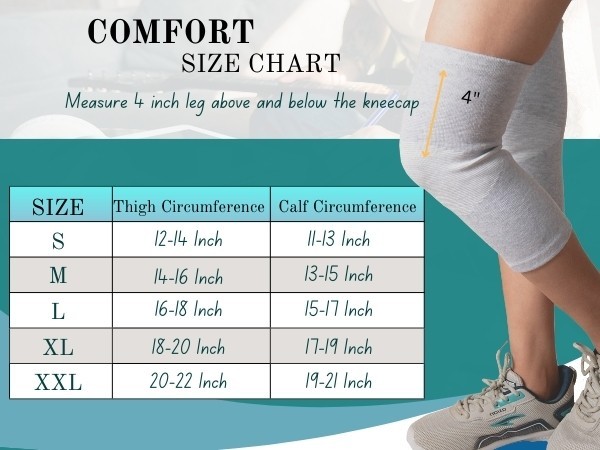 WC Bamboo Knee Sleeve Elastic Compression Breathable Knee Brace USA SELLER