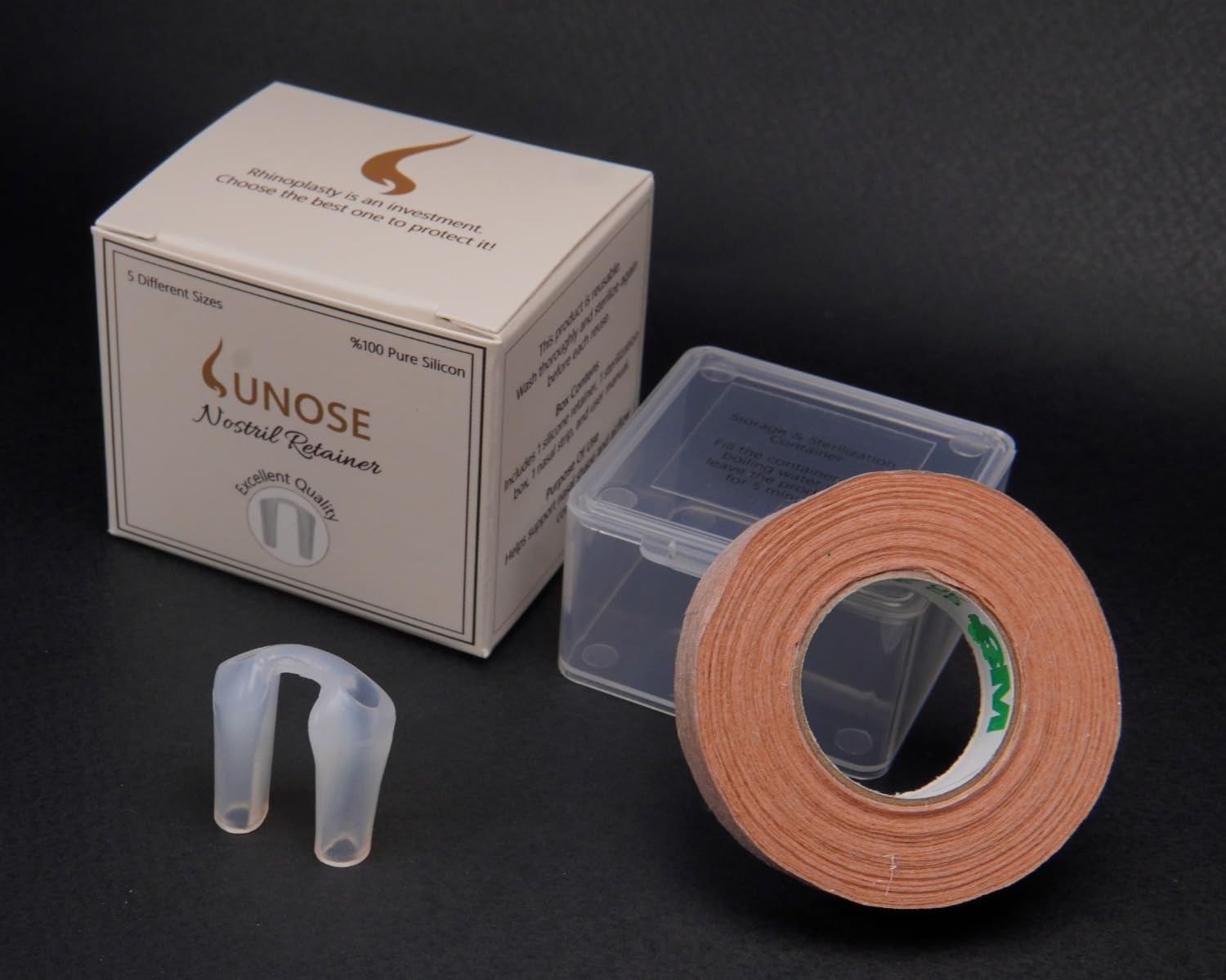 Nostril Retainer for Rhinoplasty – Medical Silicone Nose Shaper, Comfortable Sup