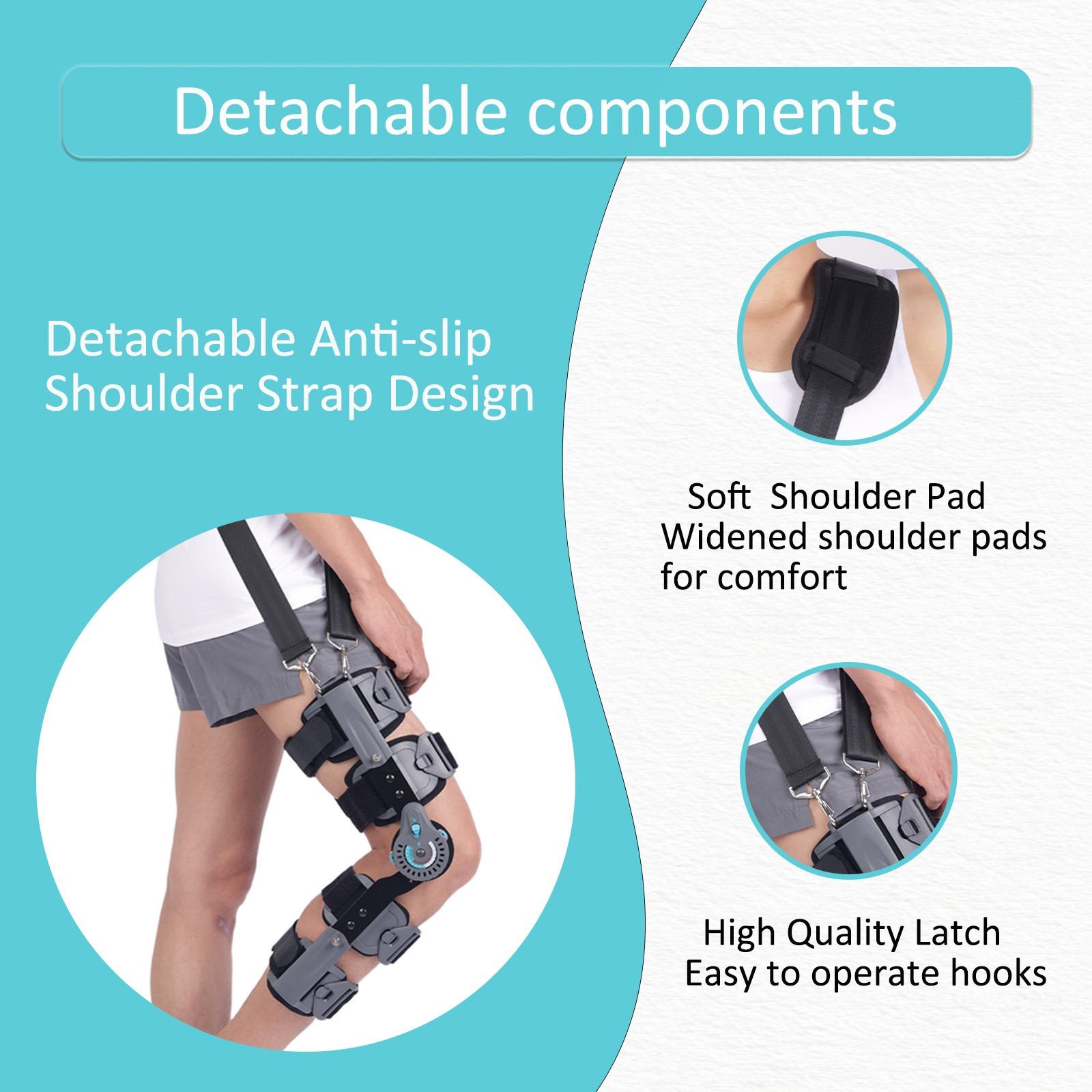 Knee Immobilizer for Post-Surgery Recovery,ROM Adjustable Recovery Support