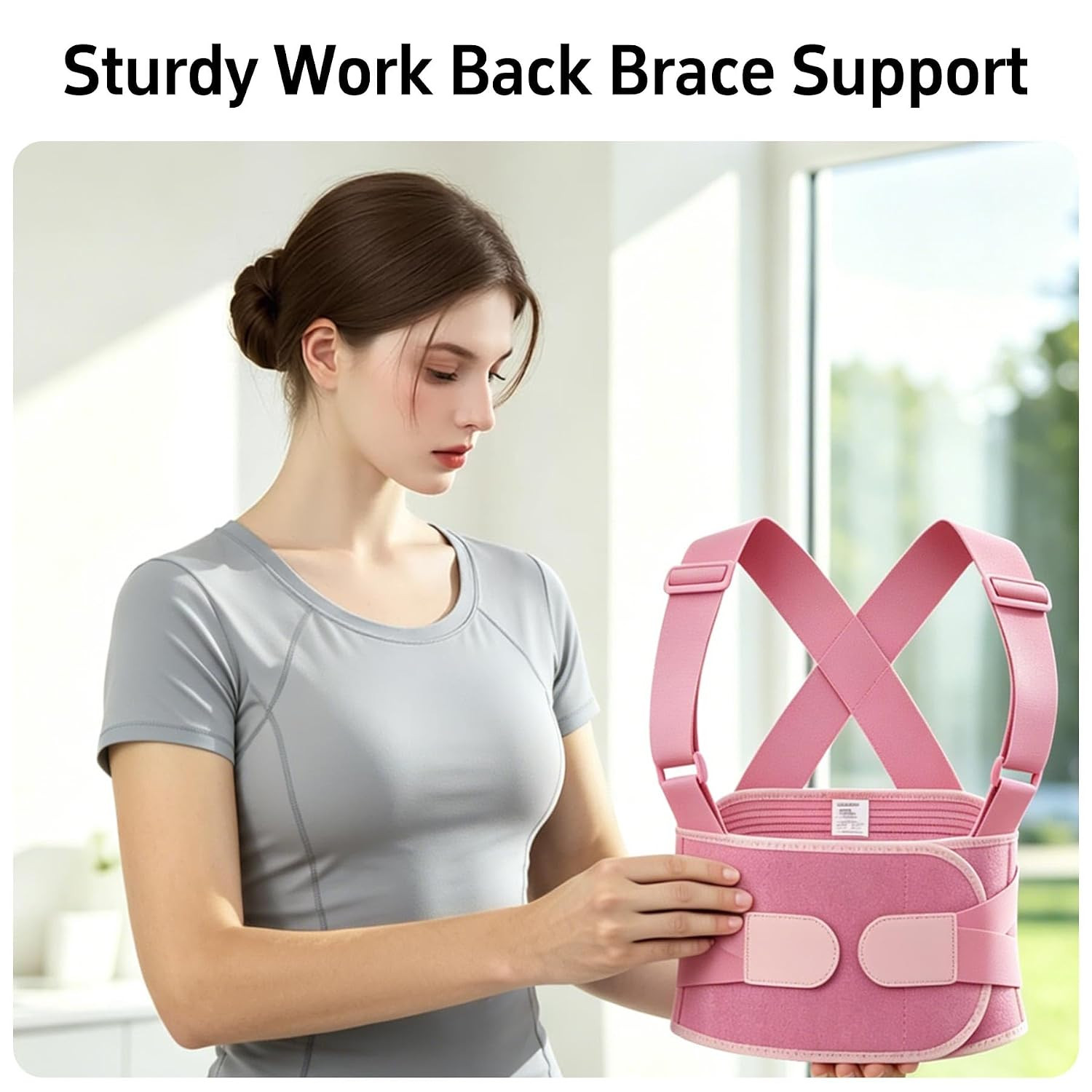 Back Brace for Women Men Lower Support Belt Braces Lifting Work Lift Heavy | Pai