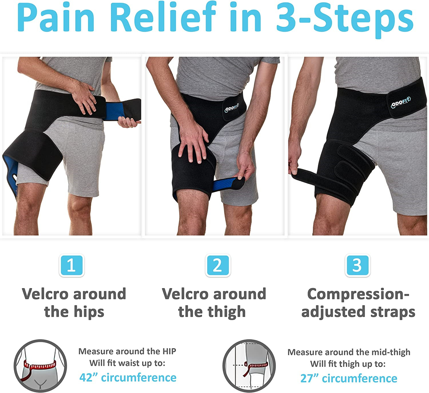 Sciatica Pain Relief Brace for Hip- Hamstring Compression Thigh Groin Wrap S…