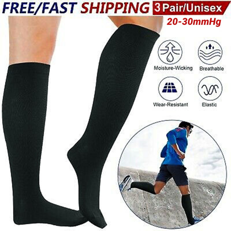 Compression Socks Stockings Knee High Womens Mens Medical 20-30 mmHG S/M – X/XL