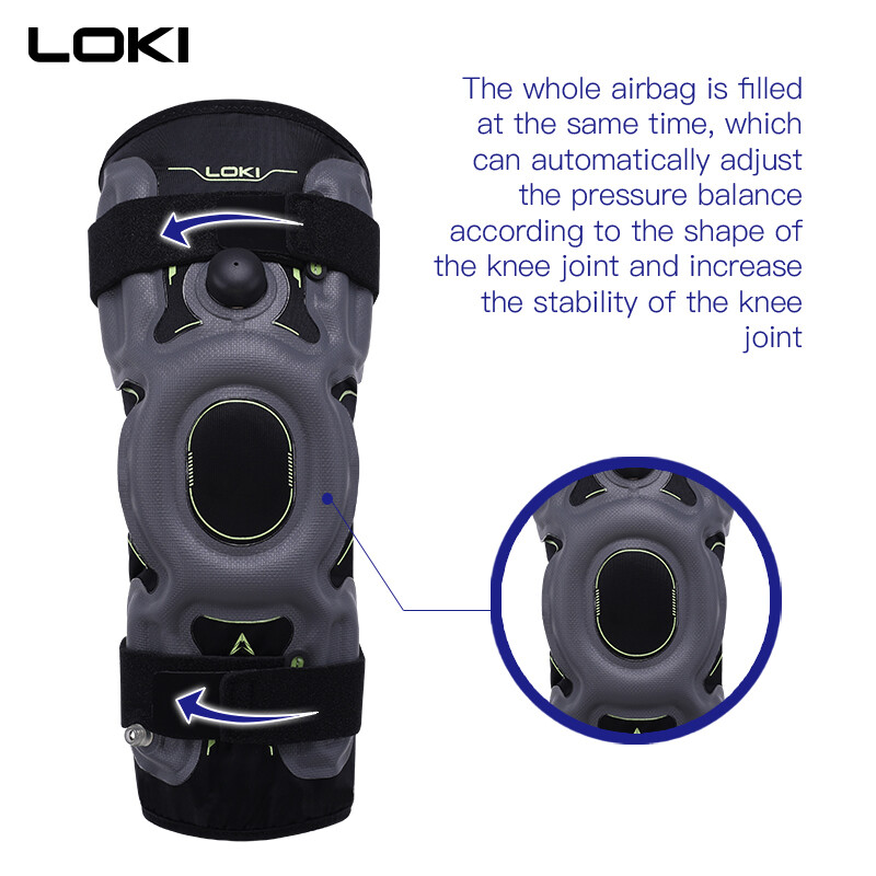 2 Loki AIRPLUS Inflatable Knee Supports Braces Compression Sleeves Strap Patella