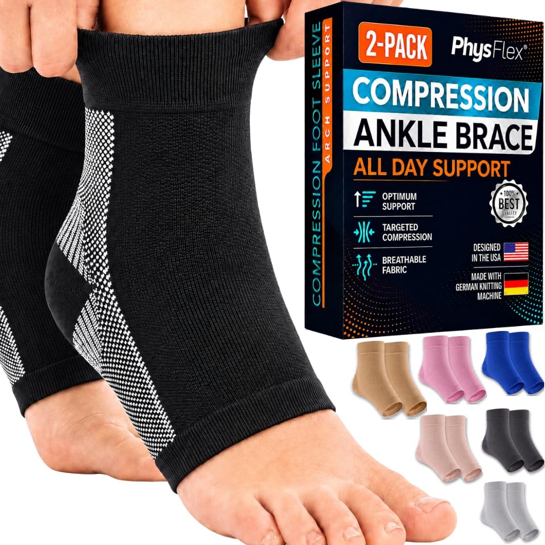 Ankle Brace Support Compression Socks Foot Wrap For Tendonitis Arthritis