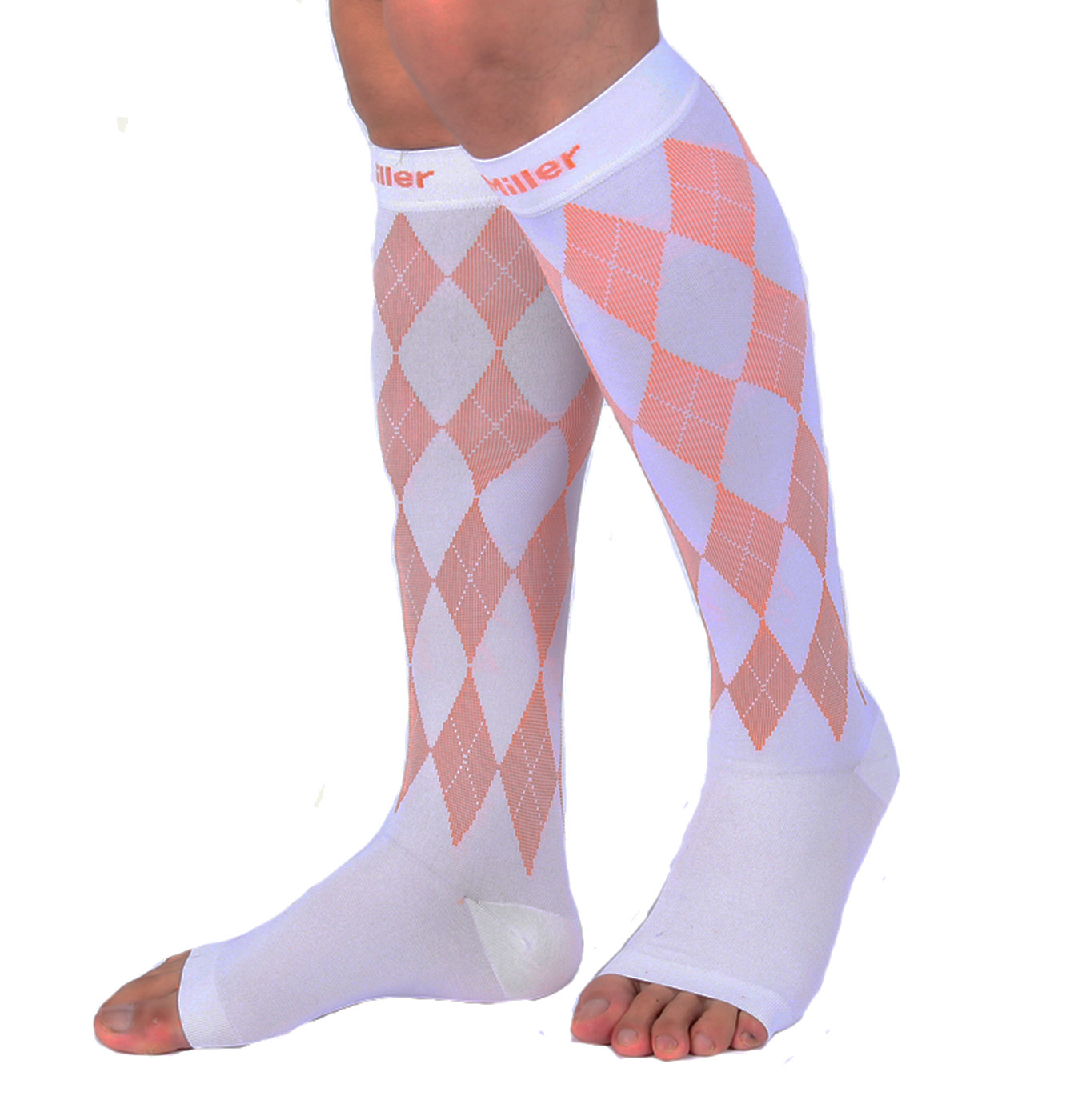 Doc Miller Socks Open Toe Compression Stockings 20-30MMHG Relieve Varicose Pain