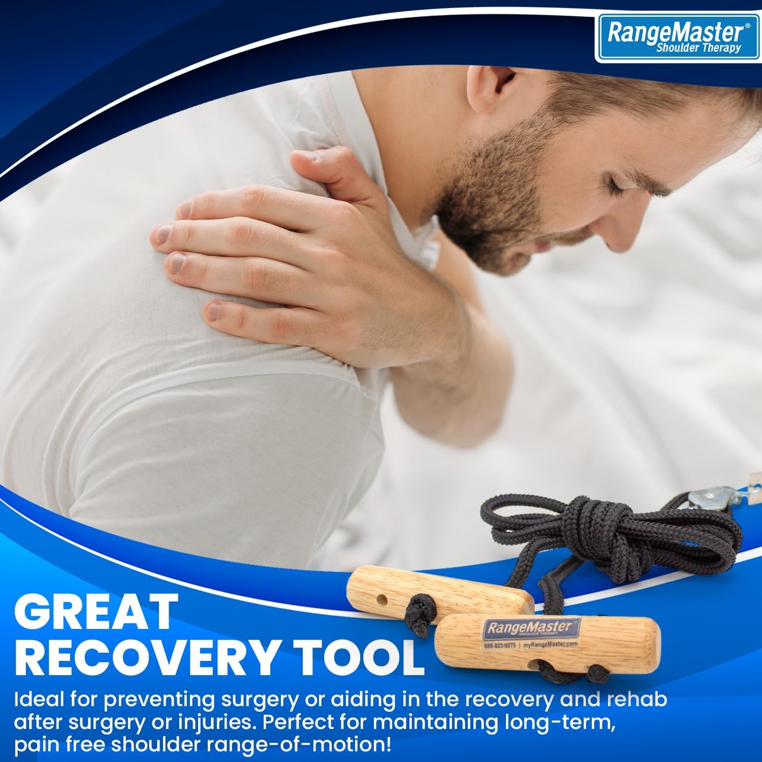 Post-Surgery Shoulder Pulley with Non-Slip Metal Bracket – Supports Recovery