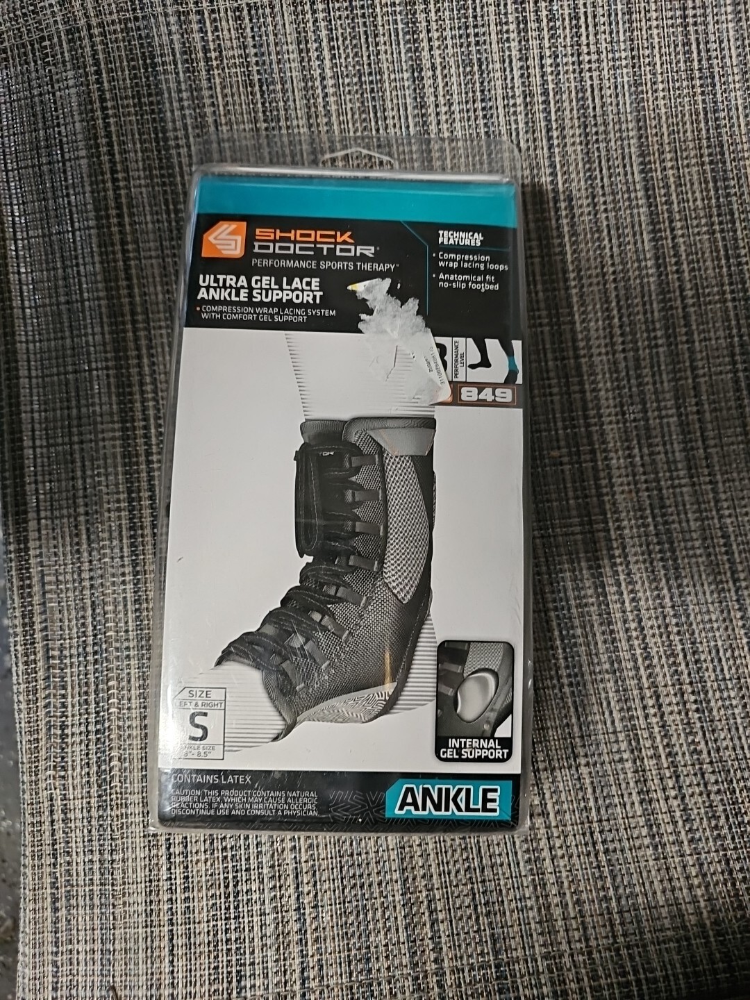 Shock Doctor Ultra Gel Lace Ankle Support – Black – New