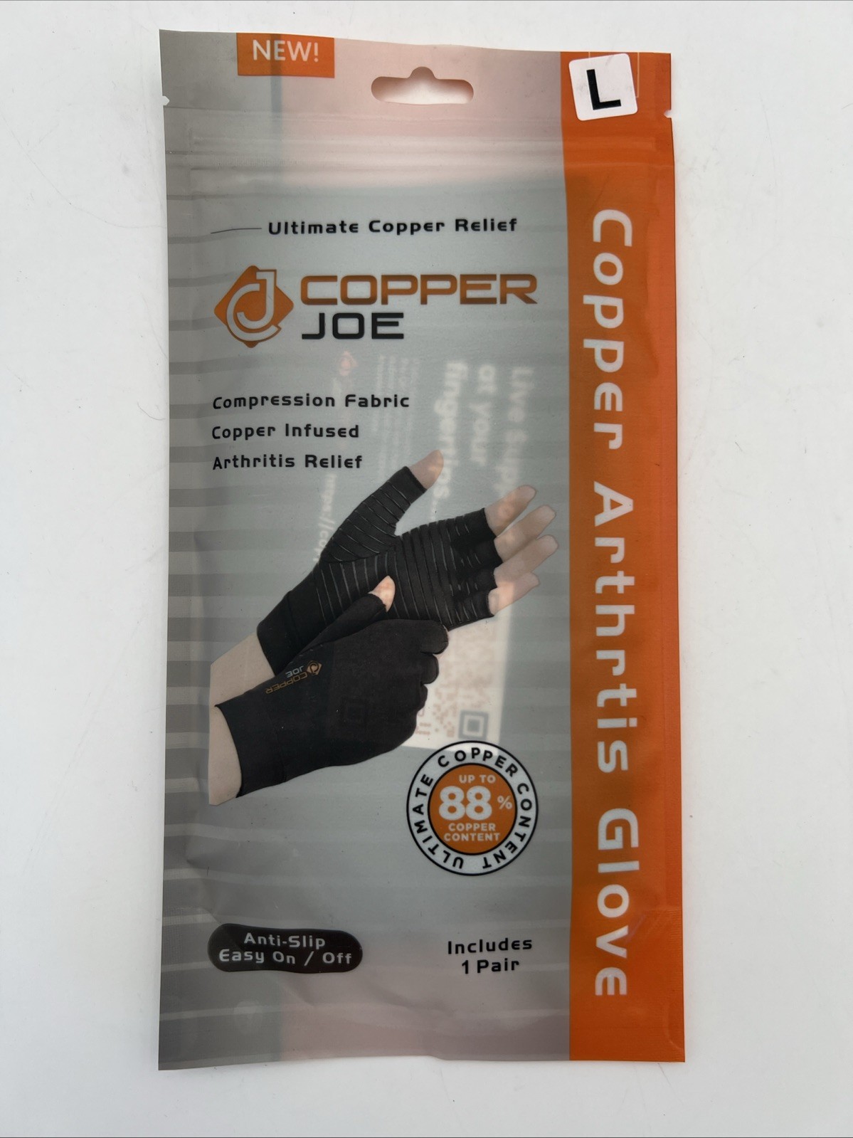 Copper Joe copper arthritis glove Size L
