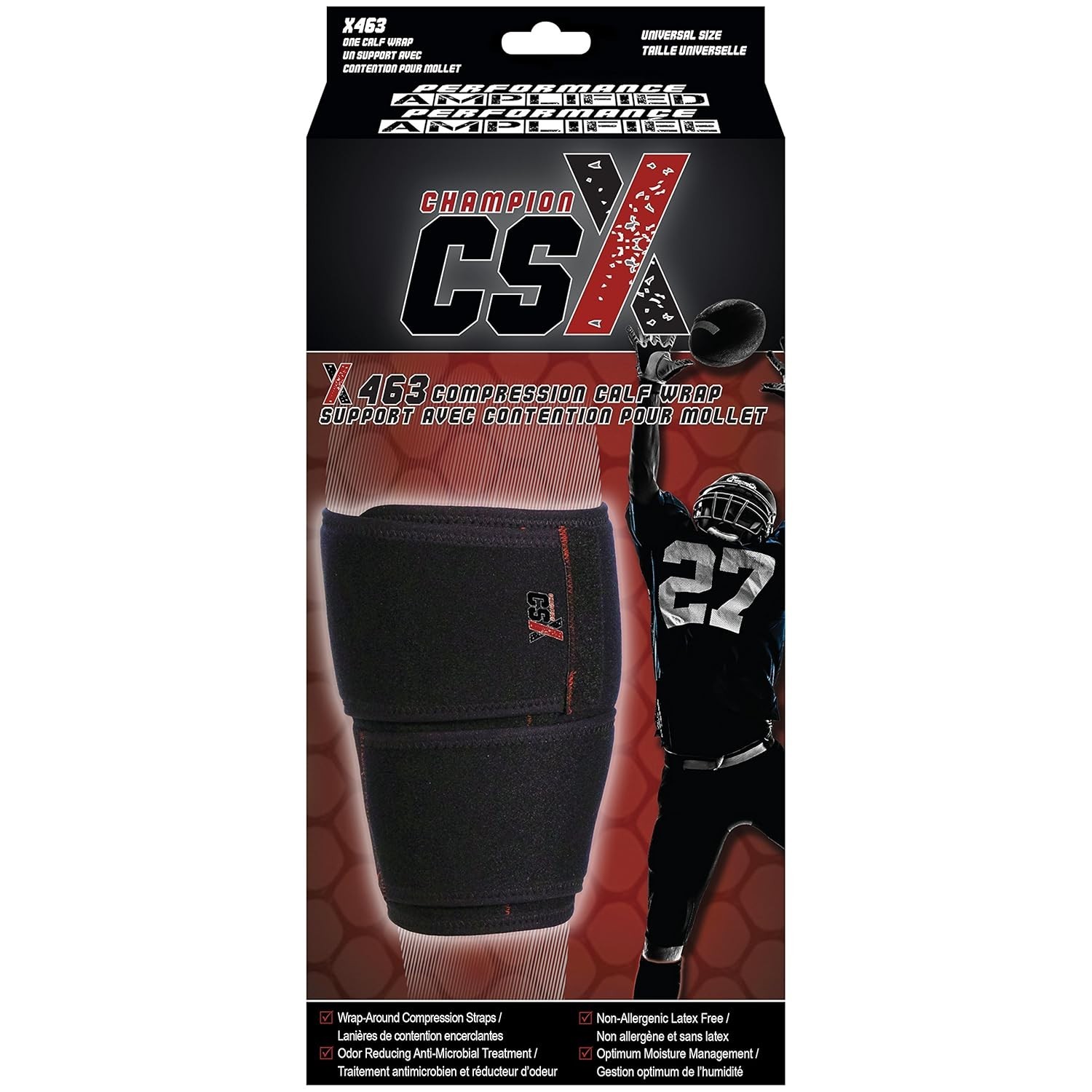 CHAMPION CSX X463 CALF WRAP UNIVERSAL FIT COMPRESSION MEN / WOMEN UNISEX
