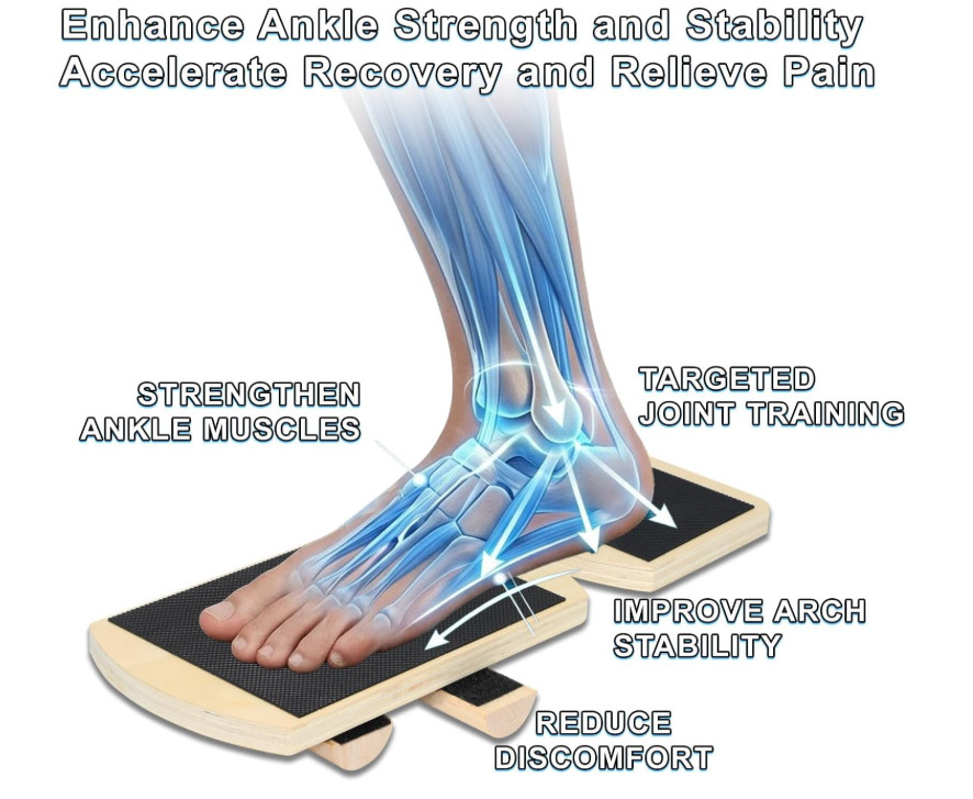 Ankle Board, Foot Strengthener, Axis Board, Single Leg Balance Board, Blackboard