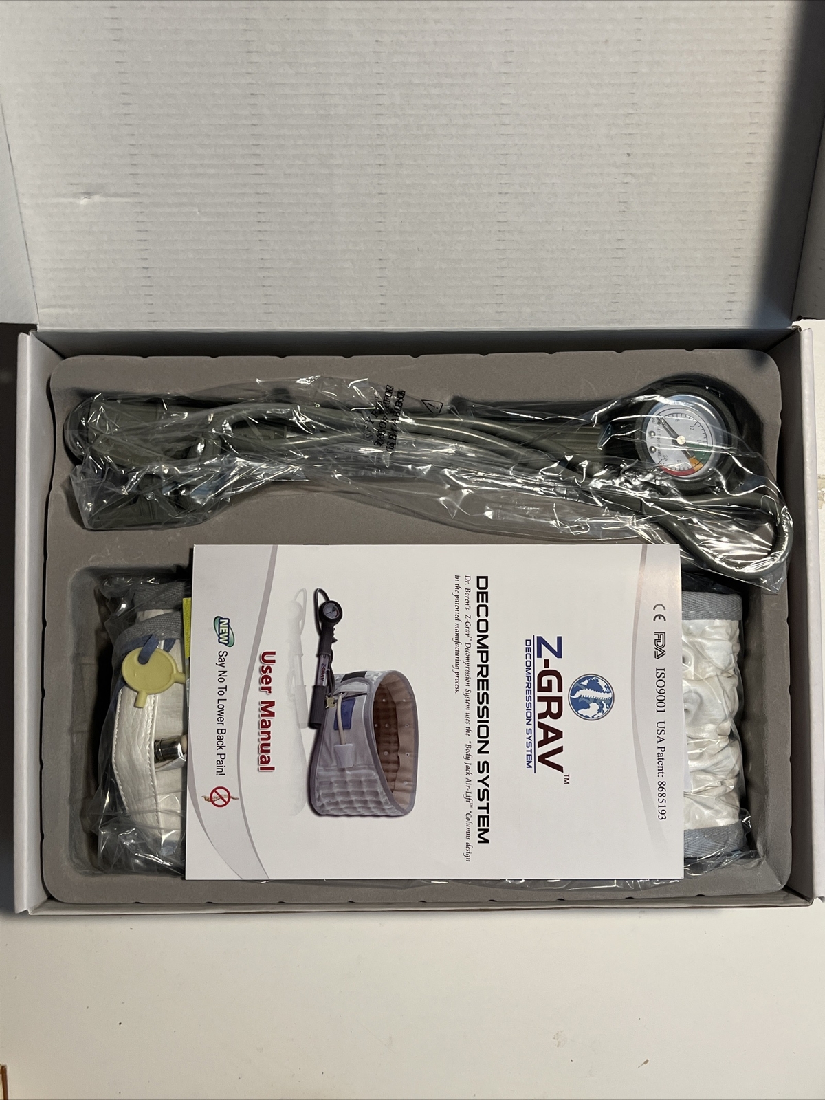 Z-Grav Decompression System Belt For Back Pain Relief Size XL