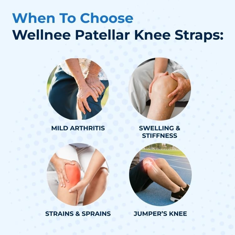 Adjustable Patella Knee Strap Brace for Support – Running, Basketball, Tennis, H