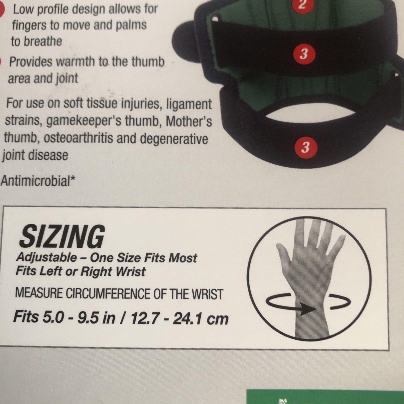 MUELLER Sports Medicine REVERSIBLE THUMB STABILIZER Black